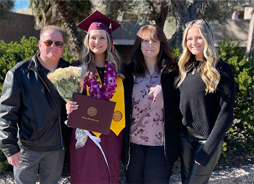 Natalie with her family